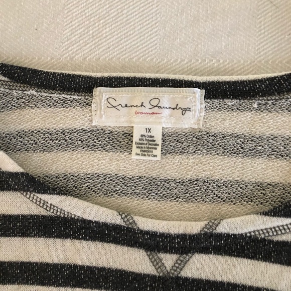 French Laundry striped shirt with accent sleeves - Picture 8 of 8